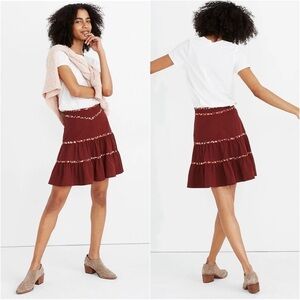 Madewell Skirt Tiered Mini: Floral Binding Edition 0 NWT New